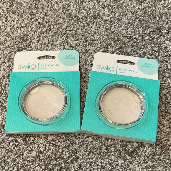 Swig Life Other - Swig EZ Flow Lid - Clear Large 3.5” diameter rim, set of 2